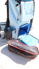 Chillseeker cooler backpack in blue, view 6