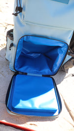 Chillseeker cooler backpack in blue, view 2